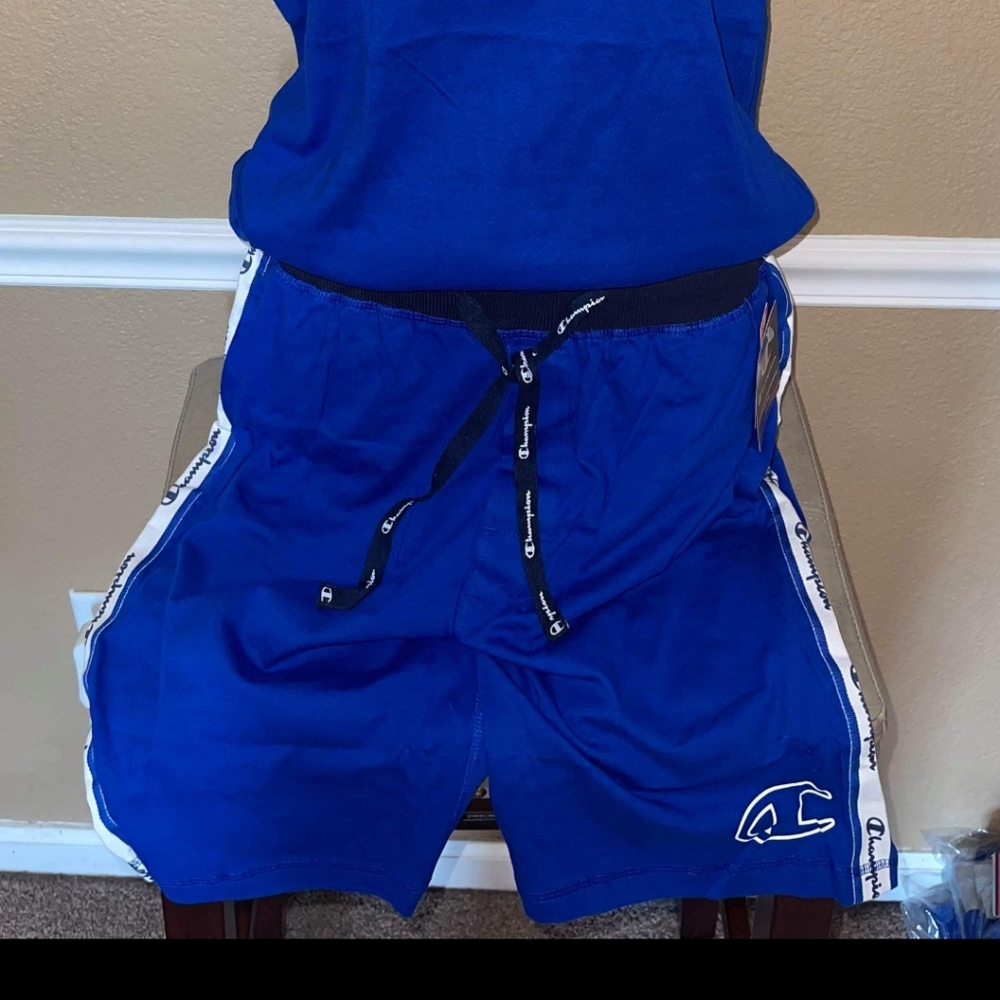 Champion Royal Blue Side Tape Shorts